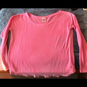 Pink Victoria Secret thermal shirt
